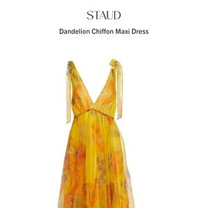 Staud Dandelion Chiffon Maxi Dress